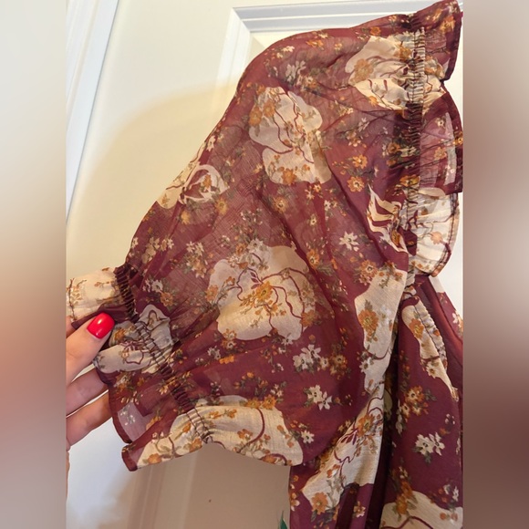 Simons BluPepper Ancient Floral Sweetheart Neckline Maxi Dress Size U.S. Large - Picture 14 of 16